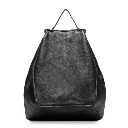 Zency Classic Genuine Leather Women’s Backpack – Khaki Roomy Satchel with A4 & iPad Storage