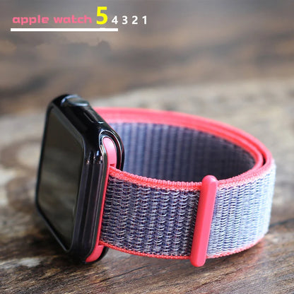 Nylon Loop Strap for Apple Watch Band 46mm 44mm 40mm 42mm 45mm 41mm 49mm 44 mm Bracelet iWatch Series Ultra 2 11 10 9 SE 7 6 5 4