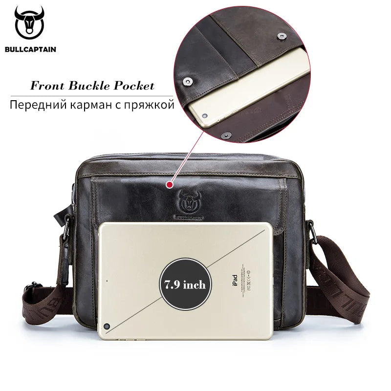 Genuine Leather Men's Crossbody Bag Large Capacity Casual Multifunctional Handbag A Fashion Business Briefcase