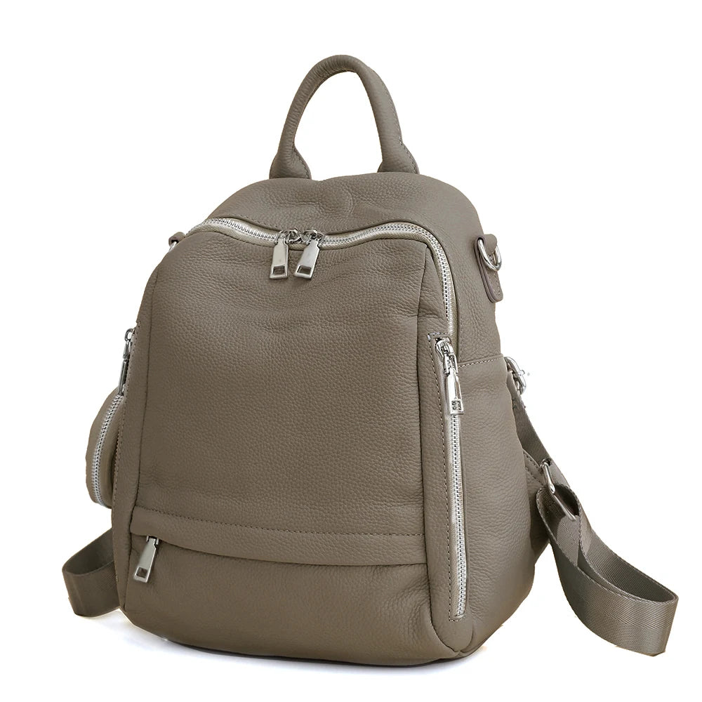 Zency Genuine Leather Women’s School & Travel Backpack