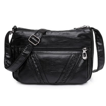 Fashion All-match Solid Color Messenger Bag High Capacity Womens Shoulder Bags 2021 New High Quality Pu Leather Women Handbag
