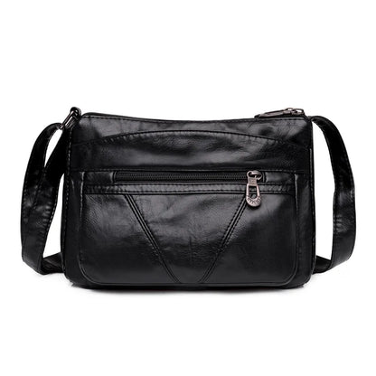 Fashion All-match Solid Color Messenger Bag High Capacity Womens Shoulder Bags 2021 New High Quality Pu Leather Women Handbag