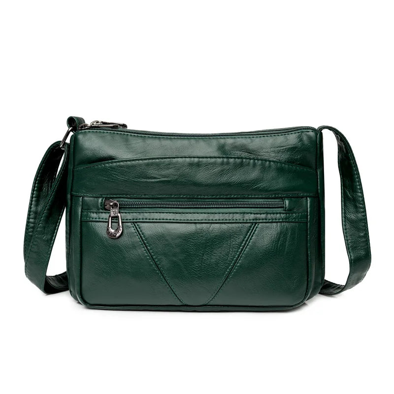 Fashion All-match Solid Color Messenger Bag High Capacity Womens Shoulder Bags 2021 New High Quality Pu Leather Women Handbag