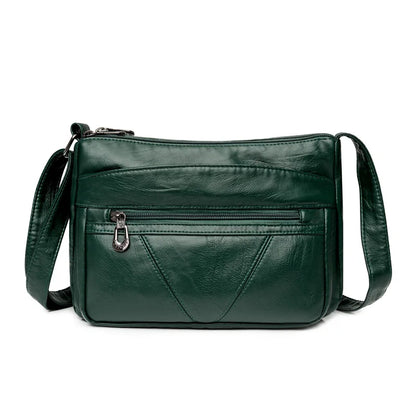 Fashion All-match Solid Color Messenger Bag High Capacity Womens Shoulder Bags 2021 New High Quality Pu Leather Women Handbag