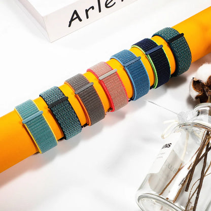 Nylon Loop Strap for Apple Watch Band 46mm 44mm 40mm 42mm 45mm 41mm 49mm 44 mm Bracelet iWatch Series Ultra 2 11 10 9 SE 7 6 5 4