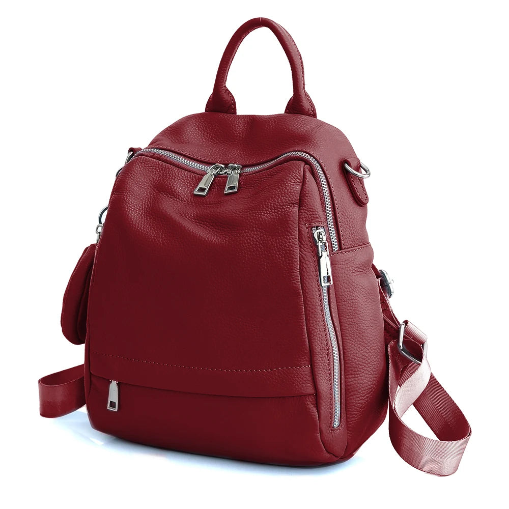 Zency Genuine Leather Women’s School & Travel Backpack