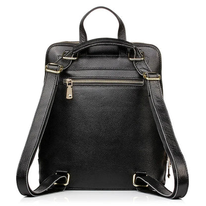 Zency 100% Genuine Leather White Crocodile Pattern Women’s Backpack – Luxury A4 & Laptop Bag