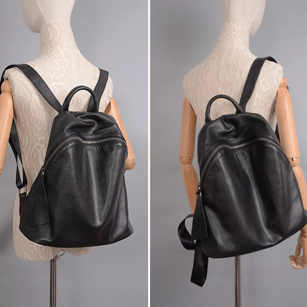 Zency Genuine Leather Women’s Vintage Travel Backpack