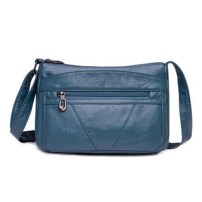 Fashion All-match Solid Color Messenger Bag High Capacity Womens Shoulder Bags 2021 New High Quality Pu Leather Women Handbag