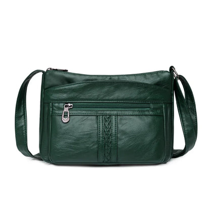 Fashion All-match Solid Color Messenger Bag High Capacity Womens Shoulder Bags 2021 New High Quality Pu Leather Women Handbag