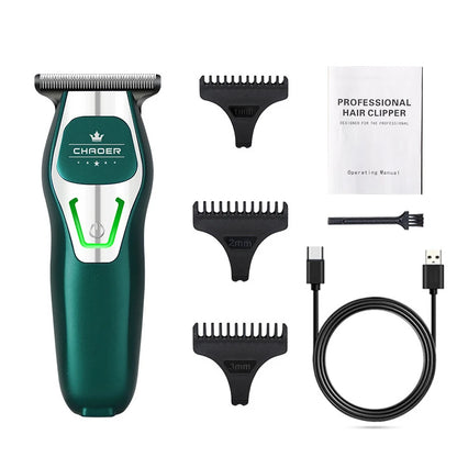 Powerful Professional Hair Trimmer Men 0 MM T Blade Electric Clipper Rechargeable Barber Haircut Machine Beard Trimmer Shaver