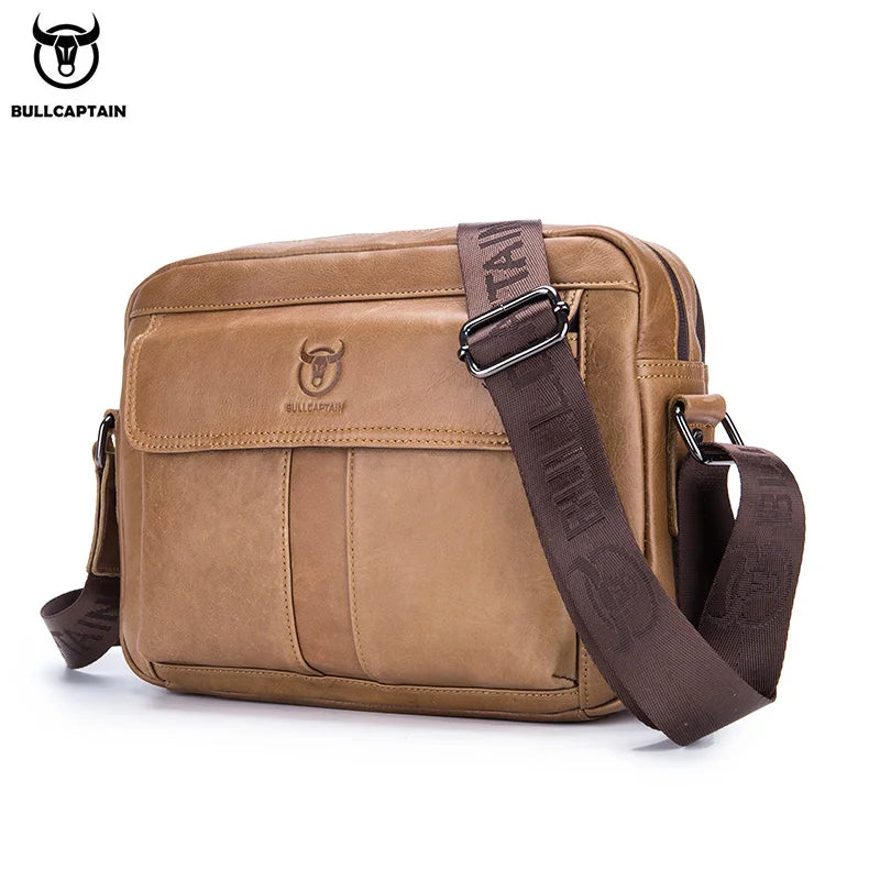 Genuine Leather Men's Crossbody Bag Large Capacity Casual Multifunctional Handbag A Fashion Business Briefcase