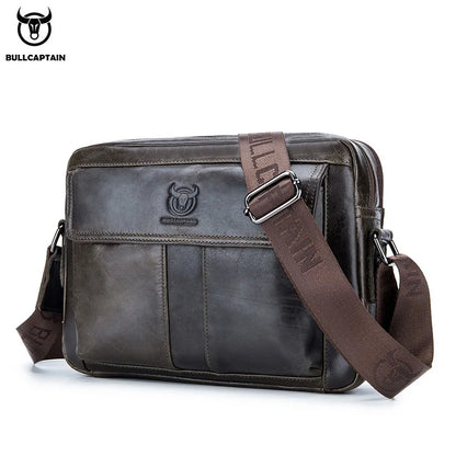 Genuine Leather Men's Crossbody Bag Large Capacity Casual Multifunctional Handbag A Fashion Business Briefcase