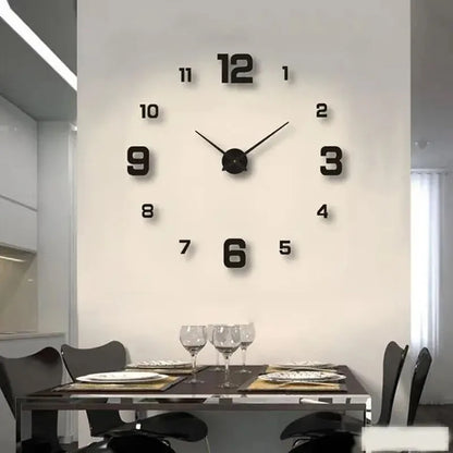 Creative Frameless DIY Wall Clock – Modern Silent Wall Decoration for Living Room & Office