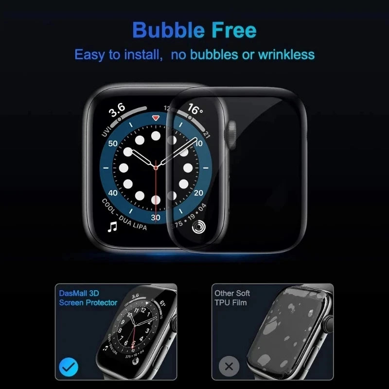 3PCS Ceramic Film For Apple Watch Ultra 8 7 49mm 45mm 41mm Screen Protector For Apple Watch 6 5 4 SE 44mm 40mm 3 2 9 42mm 38mm