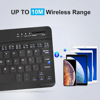 Mini Bluetooth Wireless Keyboard – Rechargeable for Laptop, Tablet & Phone (iOS/Android/Windows)