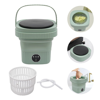 6L Portable Washing Machine Foldable Household Washing Automatic Soap Dispenser, Rechargeable Electric Soap Dispenser W/ Infrared Sensor, Contactless Automatic Soap Dispenserachine Multifunctional Washing Machine for Home Bus