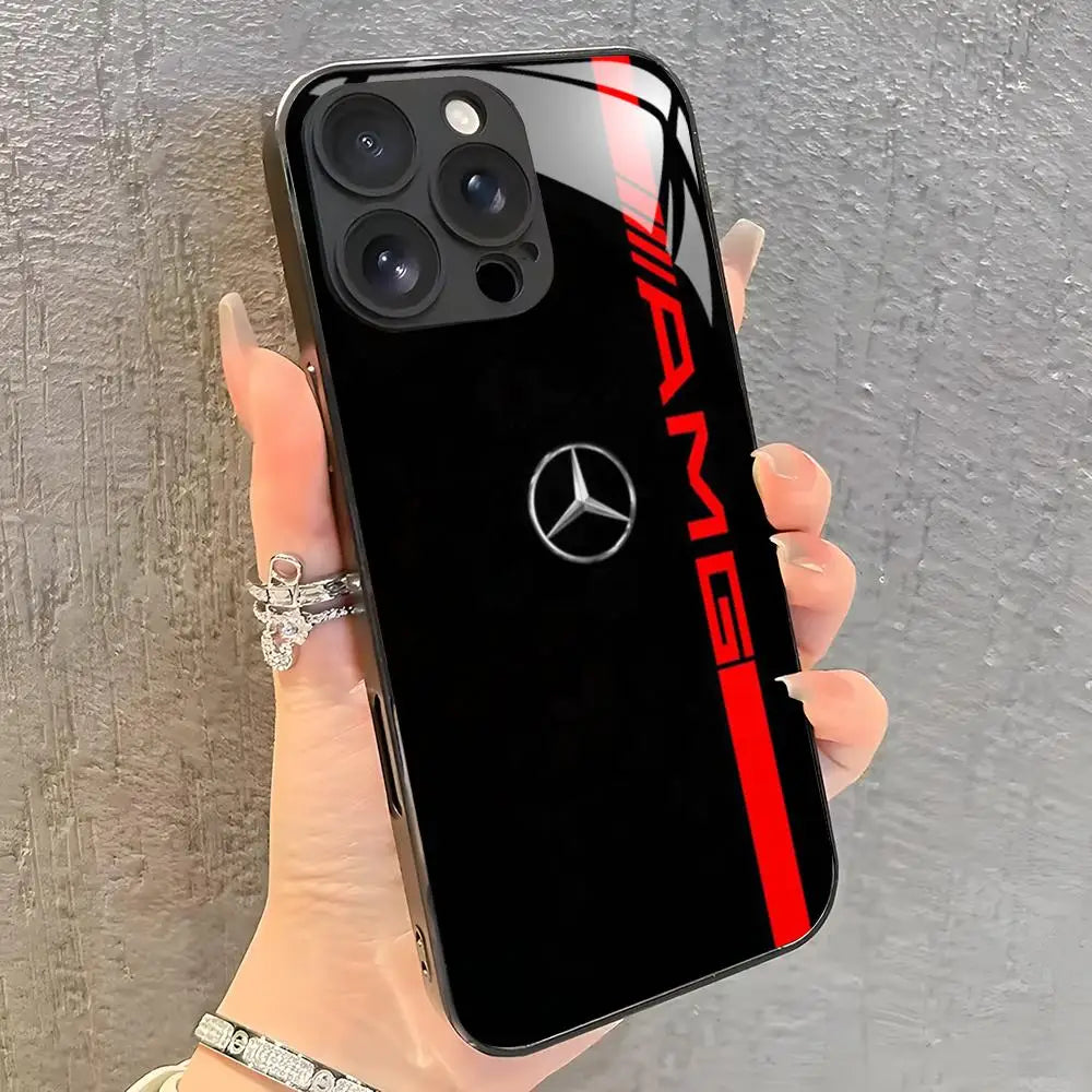Sport-B-Ben-zS-Merce-des-A-AMGes Phone Case For iPhone17 16 15 14 13 12 11 X XR XS 8 Plus Mini Pro Max Glass Case