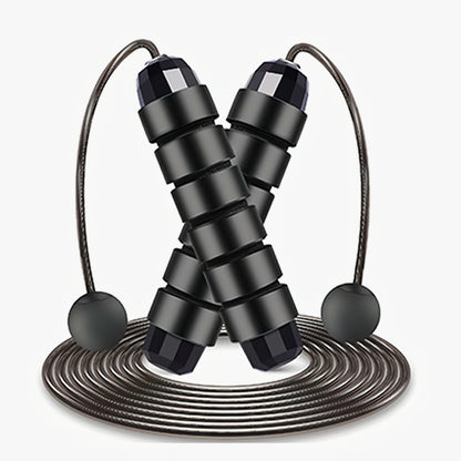 With Ball Bearings Adjustable Tangle-Free Speed Wire Jump Rope Workout with Foam Handles for Fitness Home Workouts and Slim Body