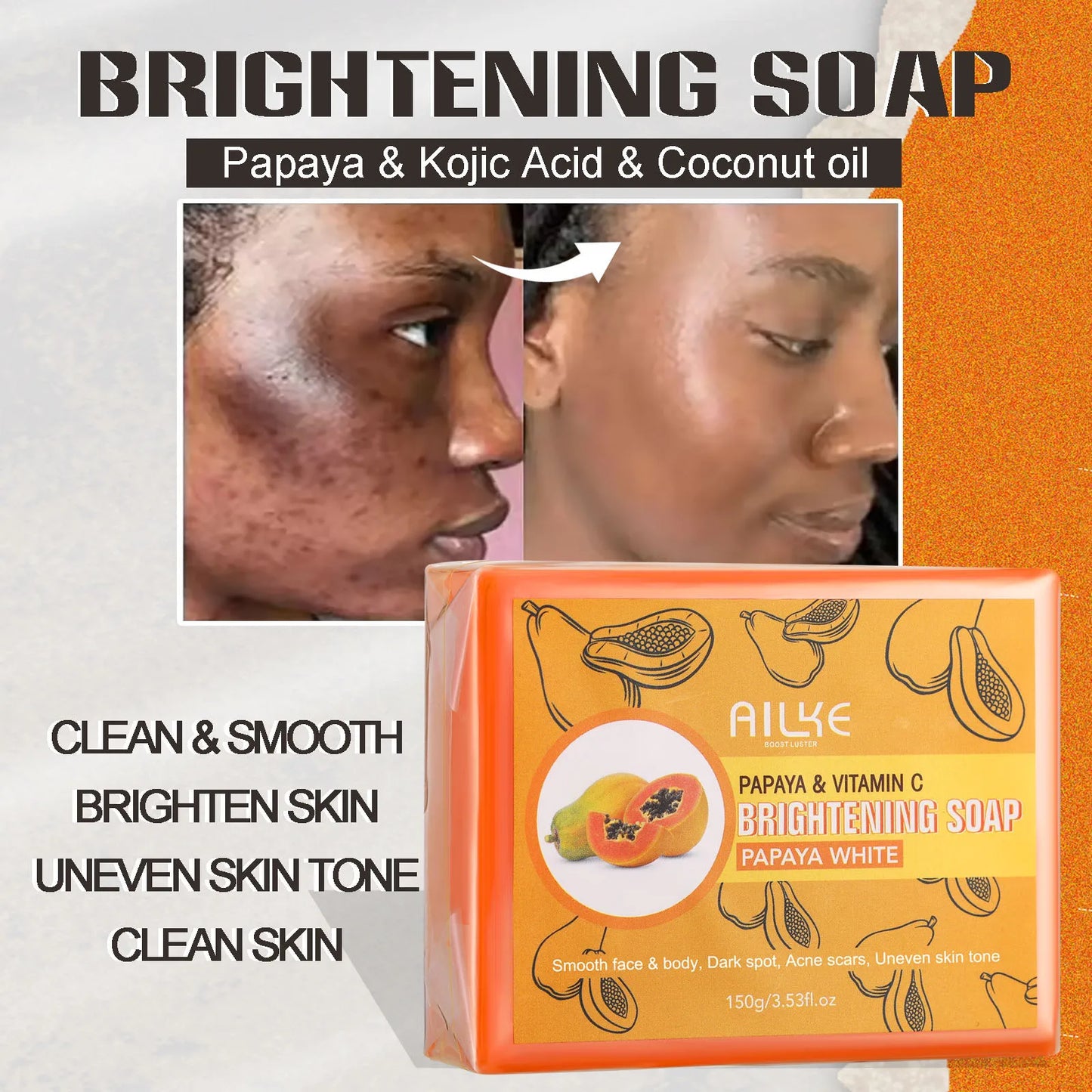 AILKE Brightening Cream – Dark Spot & Even Tone Moisturizer for Face & Body with Collagen