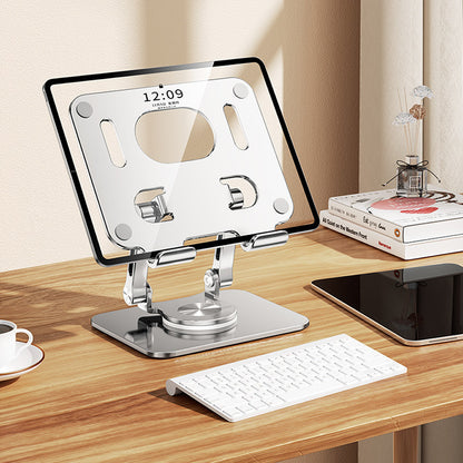 360° Rotating Tablet Stand – Adjustable Foldable Aluminum Holder for iPad & Phone