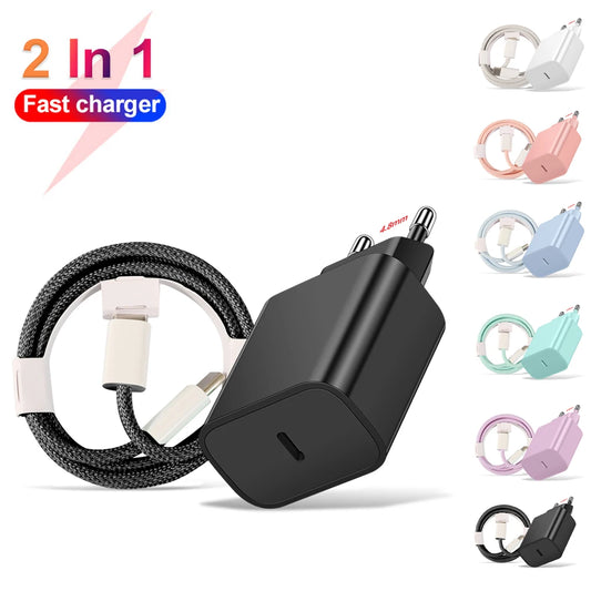 20W  USB C Type C Charger For iPhone 15 Fast Charging Cable For Xiaomi Redmi Note 12 Samsung S23 Ultra Type C Phone