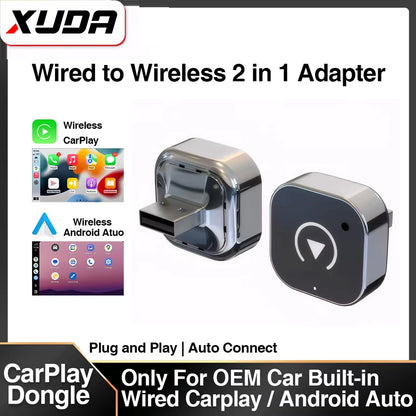 Wireless CarPlay Adapter for iPhone – Mini Plug & Play Auto Connect