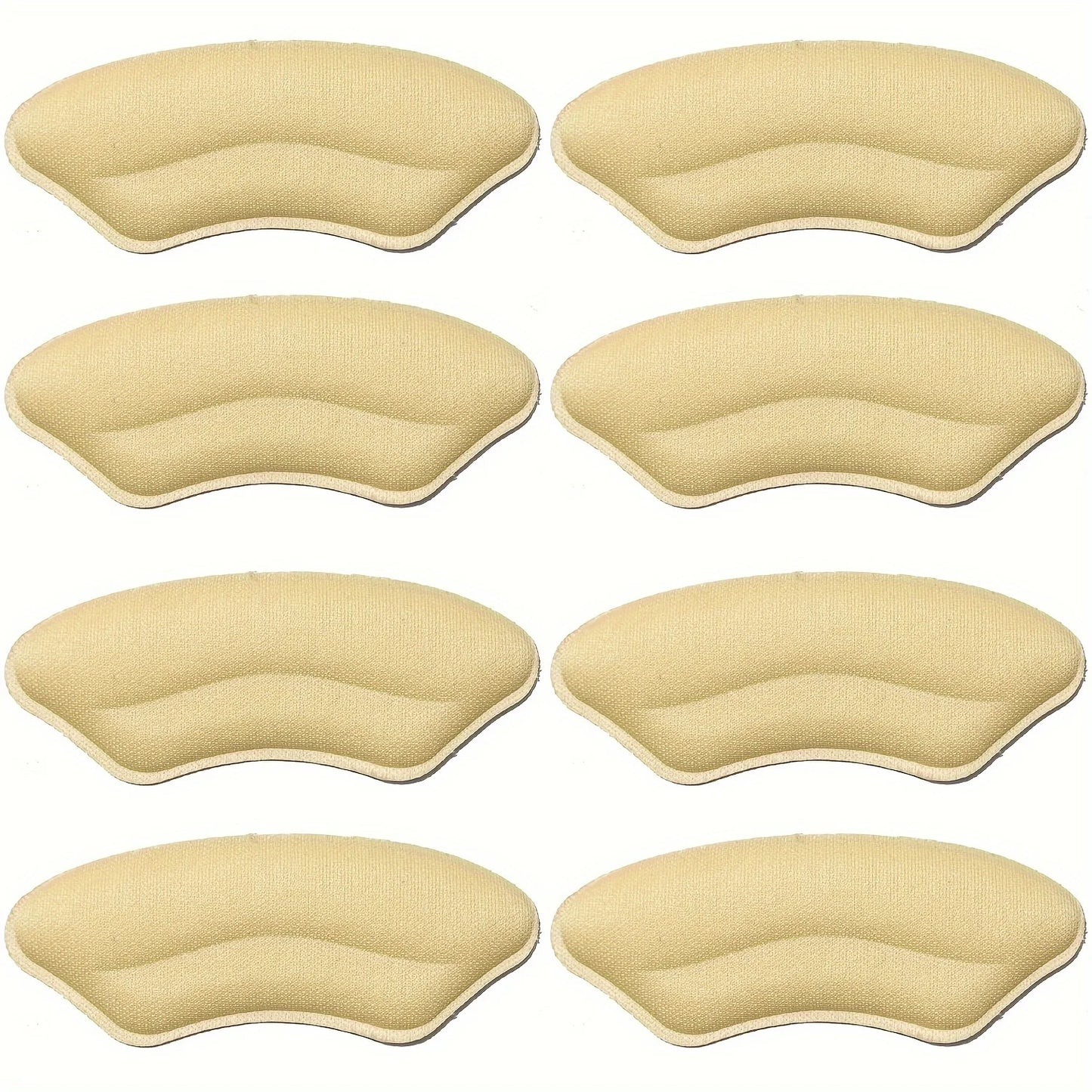 8PCS Self-Adhesive Heel Pads for Better Shoe Fit & Comfort