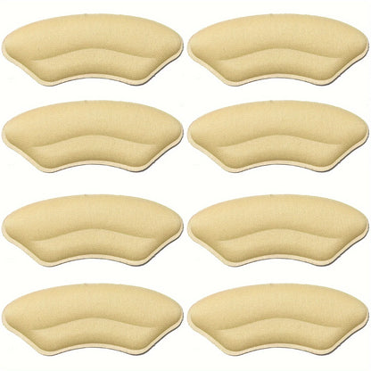 8PCS Self-Adhesive Heel Pads for Better Shoe Fit & Comfort