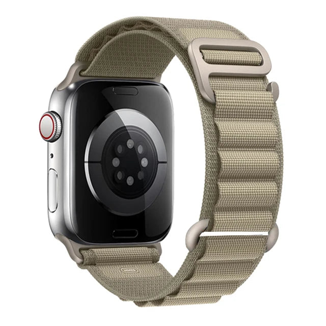 Nylon Alpine Strap for Apple Watch – Adjustable Sport Band (40–49mm, Ultra & Series Compatible)