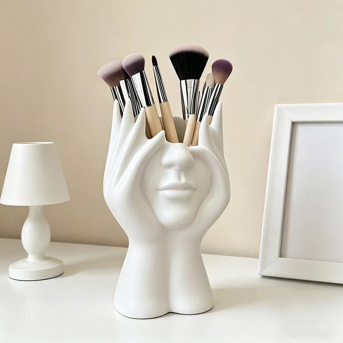Creative Human Body Pen Holder – Multifunctional Desk & Makeup Organizer