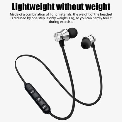 XT11 Bluetooth Wireless Earphones – Sports Neckband Waterproof Magnetic Headset with Mic