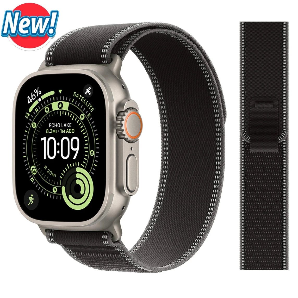 Trail Loop Strap for Apple Watch – Adjustable Sport Band (40–49mm, Ultra/Series Compatible)