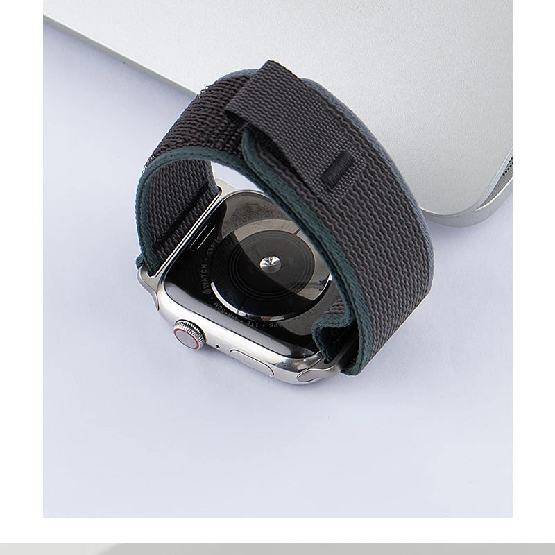 Trail Loop Strap for Apple Watch – Adjustable Sport Band (40–49mm, Ultra/Series Compatible)
