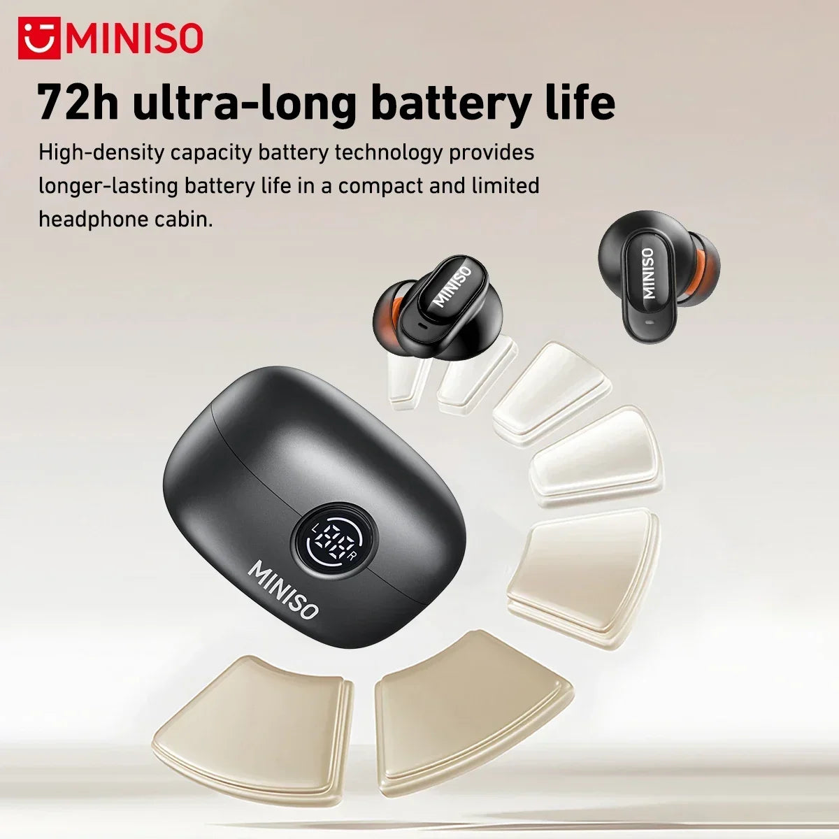 MINISO MS105 Bluetooth Earbuds – Wireless In-Ear Headphones with IPX5 Waterproof
