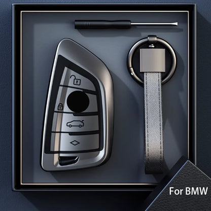 Titanium Gray Smart Car Key Case Cover for BMW