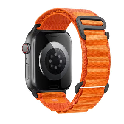 Nylon Alpine Strap for Apple Watch – Adjustable Sport Band (40–49mm, Ultra & Series Compatible)