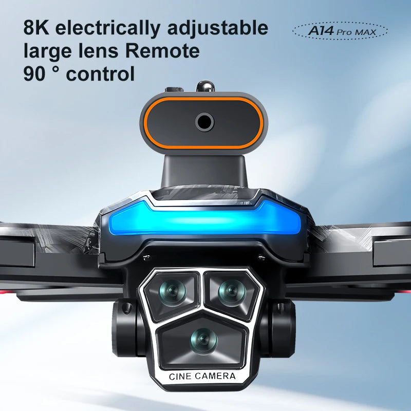 A14 Pro Max Drone 8K HD – Dual Camera GPS 5G WiFi Brushless RC Drone with Obstacle