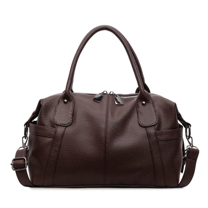 Luxury Women Shoulder Bag Soft Leather Retro Solid Color Crossbody Bags Large Capacity Handbags Fashion Travel Commuter Tote Sac