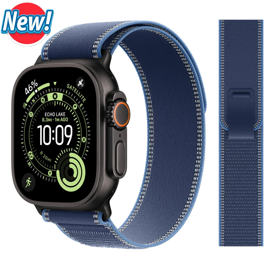 Trail Loop Strap for Apple Watch – Adjustable Sport Band (40–49mm, Ultra/Series Compatible)