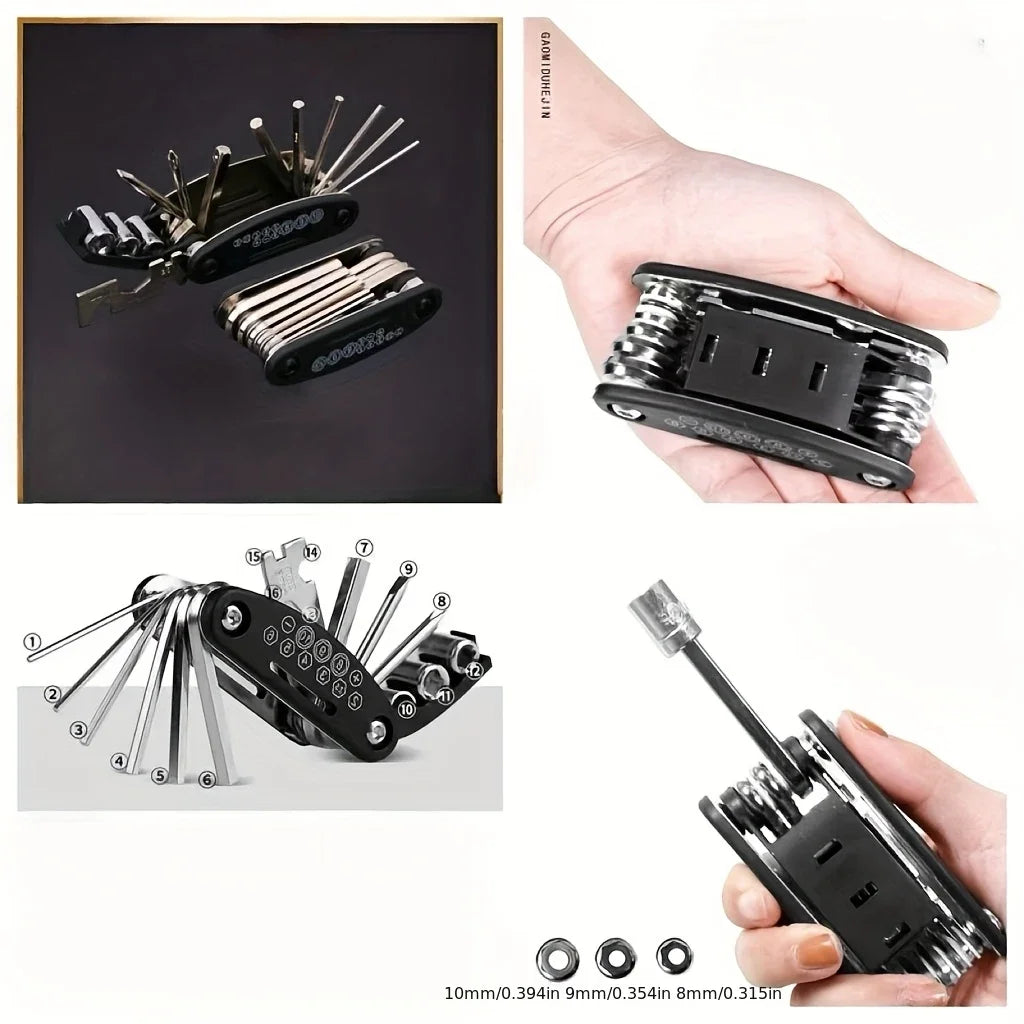 16-in-1 Universal Socket Wrench Set with Rotating Non-Slip Head
