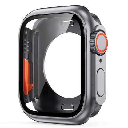 Screen Protector Cover for Apple Watch 46mm 44mm 45mm 40mm 41mm Hard PC Front Rear Bumper Case iwatch 10 9 8 7 6 Change To Ultra
