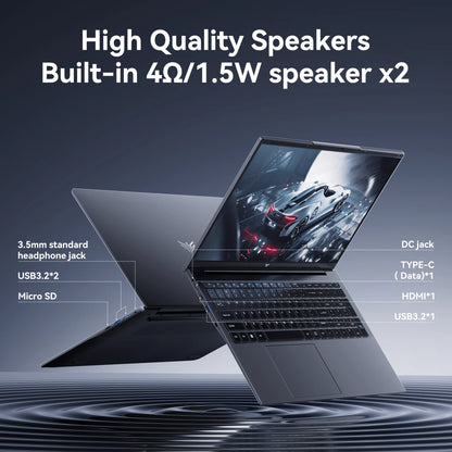 KAMRUI Laptop FHD17.3" Ultar Slim AMD Ryzen3 4300U/Intel N95 16GB DDR4 512GB SSD Max 3.7GHz Radeon Vega5 Win11pro Wifi5 Notebook