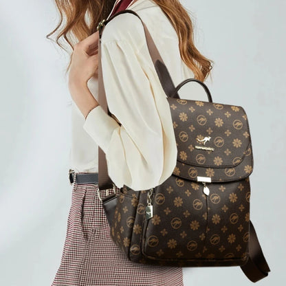 Luxury PU Leather Women’s Designer Backpack with Tassels – Large Capacity School & Travel Bag