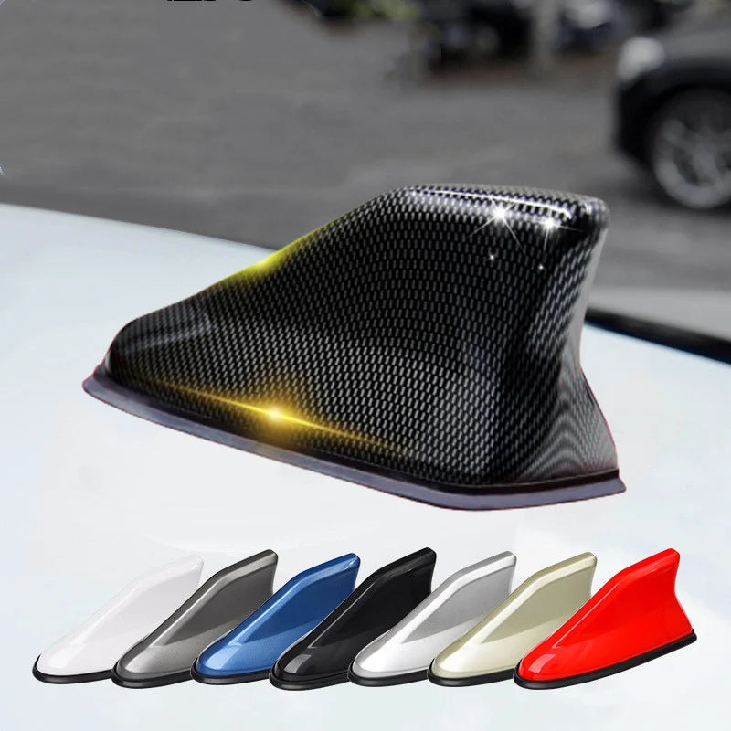 Universal Shark Fin Car Antenna – Carbon Fiber Style AM/FM Signal Amplifier