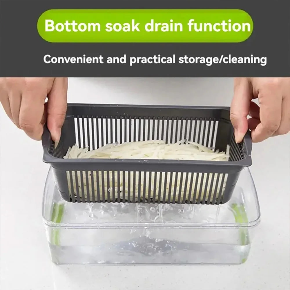 16-in-1 Vegetable Chopper & Slicer – Multifunction Food Cutter with Grater & Egg Separator