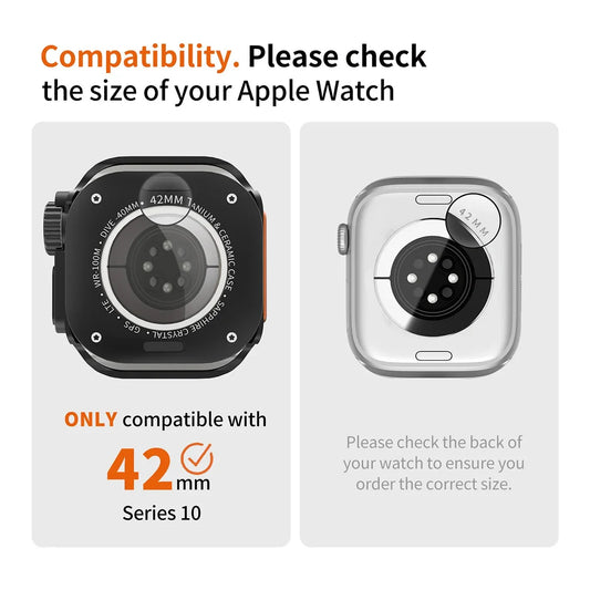 Metal+Plastic Case for Apple Watch 11 10 46mm Change To Ultra 2 Cover Aluminum Alloy Bumper Protective Frame for IWatch S10 46mm