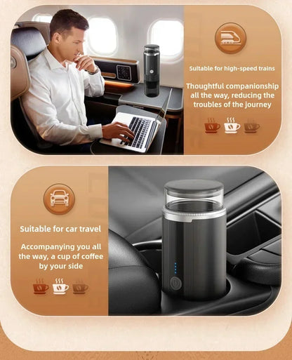 TINSOL Portable Coffee Maker Electric Capsule Grind Coffee Brewer is suitable for ground coffee and KCUP Capsule coffee capsules