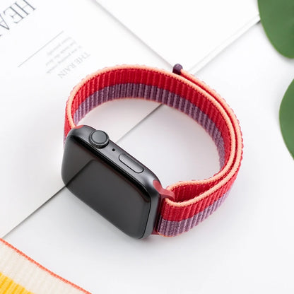 Nylon Loop Strap for Apple Watch Band 46mm 44mm 40mm 42mm 45mm 41mm 49mm 44 mm Bracelet iWatch Series Ultra 2 11 10 9 SE 7 6 5 4