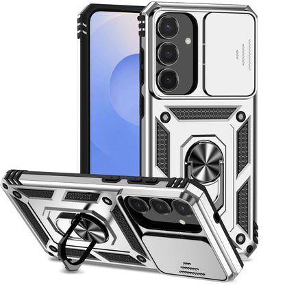 Armor Case For Samsung Galaxy S25 FE S25Edge A17 A07 A56 A26 A36 A16 A06 S25FE Coque Ring Holder Shockproof Lens Protect Cover